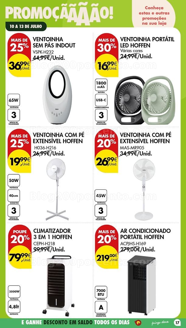 Antevisão Folheto PINGO DOCE Bazar Promoções Fim de Semana - 10 a 13 julho